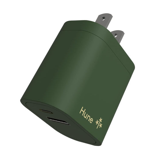 Hune Cargador USB A - Tipo C- Hurón, Interior, Corriente alterna, Verde