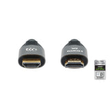 Cable Manhattan Hdmi Certificado Ultra Alta Velocidad 8K A 60Hz/4K A 120Hz C/Ethernet 2M Color Negro - 355940 FullOffice.com