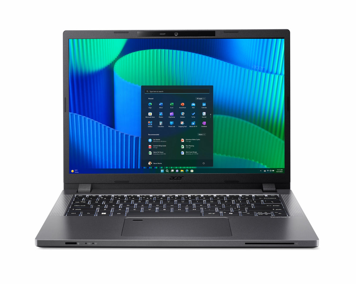Acer TravelMate TMP214-55-G2-732S Laptop Iron Portátil Gris Concha