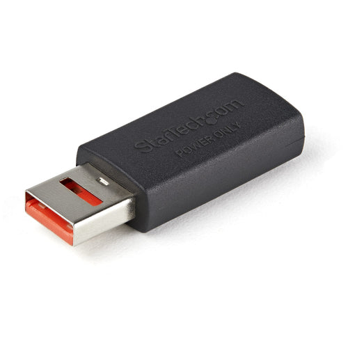 StarTech.com Adaptador Bloqueador USB de Datos – Adaptador USB Macho a Hembra de Carga Solamente – Sin Datos - Solo de C