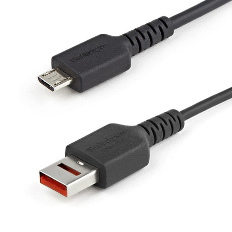 StarTech.com Cable de 1m Adaptador Bloqueador USB de Datos – Adaptador USB a Micro USB de Carga Segura – Micro USBC Solo