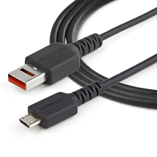 StarTech.com Cable de 1m Adaptador Bloqueador USB de Datos – Adaptador USB a Micro USB de Carga Segura – Micro USBC Solo
