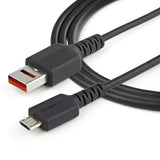 StarTech.com Cable de 1m Adaptador Bloqueador USB de Datos – Adaptador USB a Micro USB de Carga Segura – Micro USBC Solo