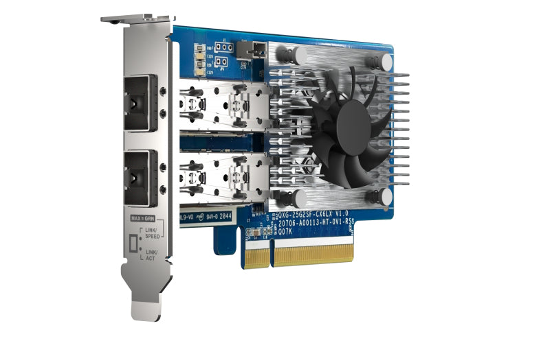 QNAP QXG-25G2SF-CX6 tarjetas de red Alámbrico PCI Express Fibra 2