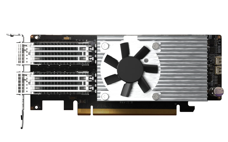 QNAP QXG-100G2SF-E810 tarjetas de red Alámbrico PCI Express Fibra 2