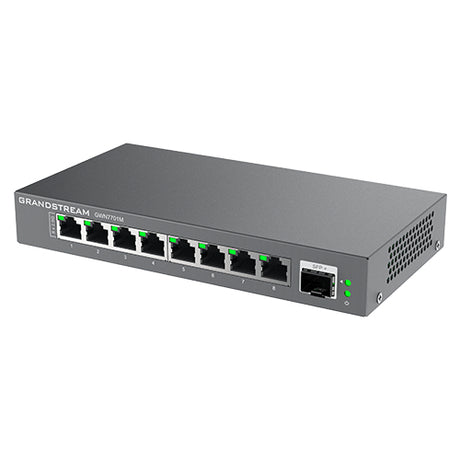 GWN7701M, Switch No Administrable, 8 puertos RJ45 de 100/1000/2500Mbps RJ45, 1× SFP+ para fibra
