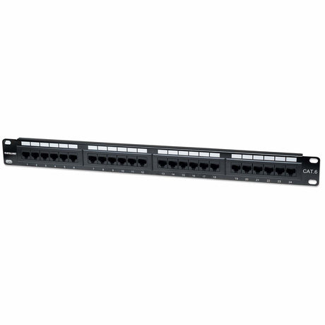 Intellinet Panneau de brassage Cat6, UTP, 24 ports, 1U, noir paneles de parcheo Ethernet rápido, Gigabit Ethernet 24 RJ-45 U/UTP (UTP)