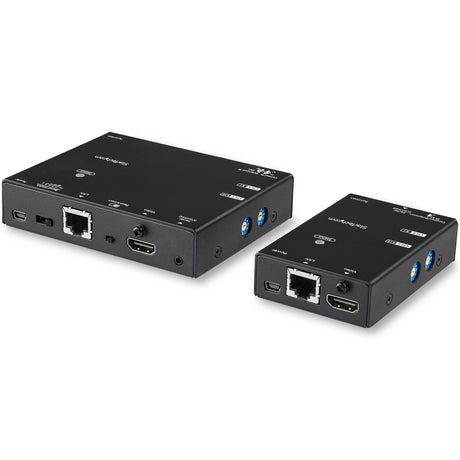 StarTech.com Juego de Extensor HDMI por IP con Compresión Avanzada audio/vídeo extendedores Transmisor y receptor de señales AV 1920 x 100 Pixeles Cat5e, Cat6 15 m