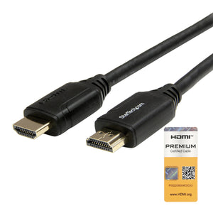 StarTech.com Cable de 50cm HDMI 2.0 Certificado Premium con Ethernet - HDMI de Alta Velocidad Ultra HD de 4K a 60Hz HDR1