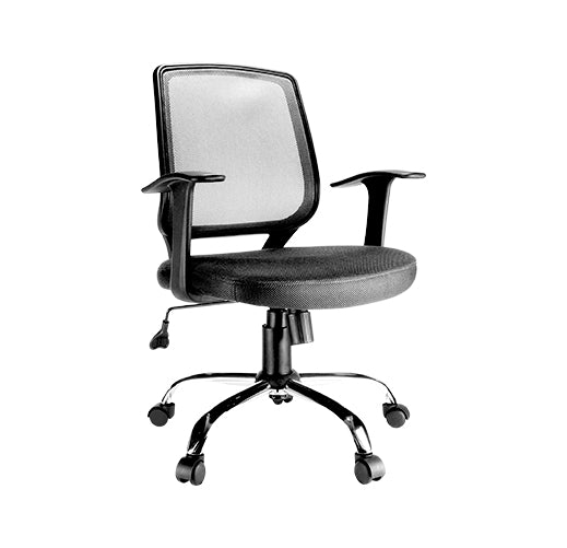 Xtech XTF-OC409 silla para oficina o computadora asiento acolchado respaldo de malla, Negro, Negro, Tela