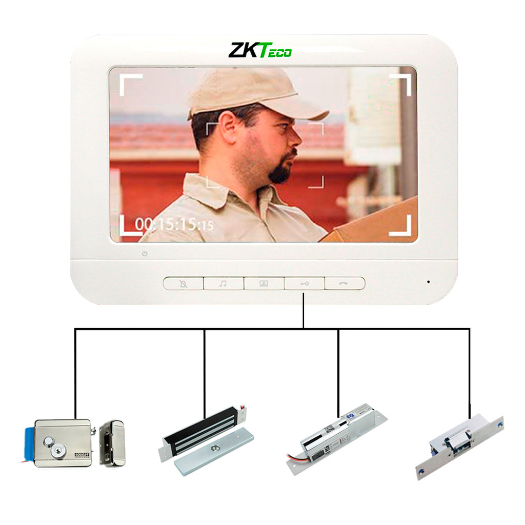 ZKTeco VDPO3-B3 KIT sistema de intercomunicación de video 17.8 cm (7") Acero inoxidable, CMOS