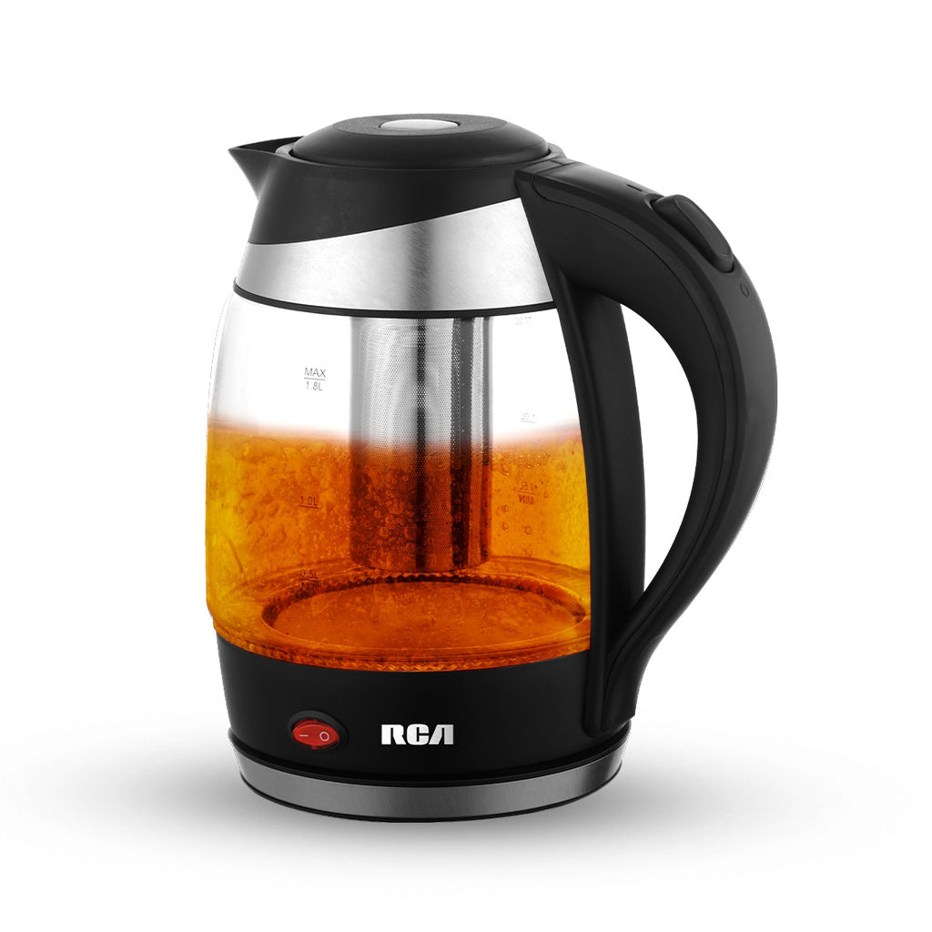 RCA RC-329 tetera Tetera individual 1800 ml Negro, Corriente alterna, 1200 W, 220 mm