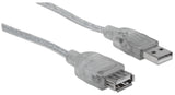 Manhattan Cable de Extensión USB 2.0 de Alta Velocidad Cable USB 2.0 USB A USB A Macho