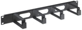 Intellinet Panneau de gestion des câbles 19", 1U, 4 anneaux plastiques longs, noir Accesorios para rack Panel de ge