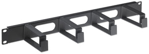 Intellinet Panneau de gestion des câbles 19", 1U, 4 anneaux plastiques longs, noir Accesorios para rack Panel de ge