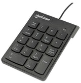 Manhattan Teclado numérico alámbrico Teclado Interruptor de membrana Universal USB 1,29 m