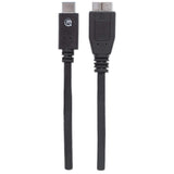 Manhattan Cable para Dispositivos USB-C de SúperVelocidad+ Cable USB 3.2 Gen 2 (3.1 Gen 2) USB C Micro-USB B Macho
