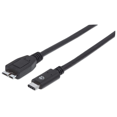 Manhattan Cable para Dispositivos USB-C de SúperVelocidad+ Cable USB 3.2 Gen 2 (3.1 Gen 2) USB C Micro-USB B Macho