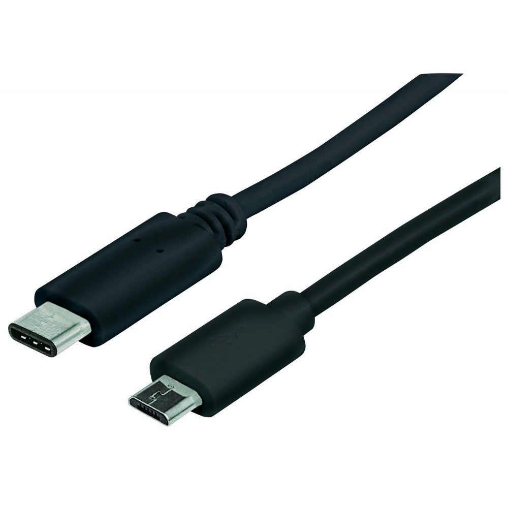 Manhattan 1m, USB 2.0 Micro-B/USB C Cable USB 2.0 USB C Micro-USB B Macho