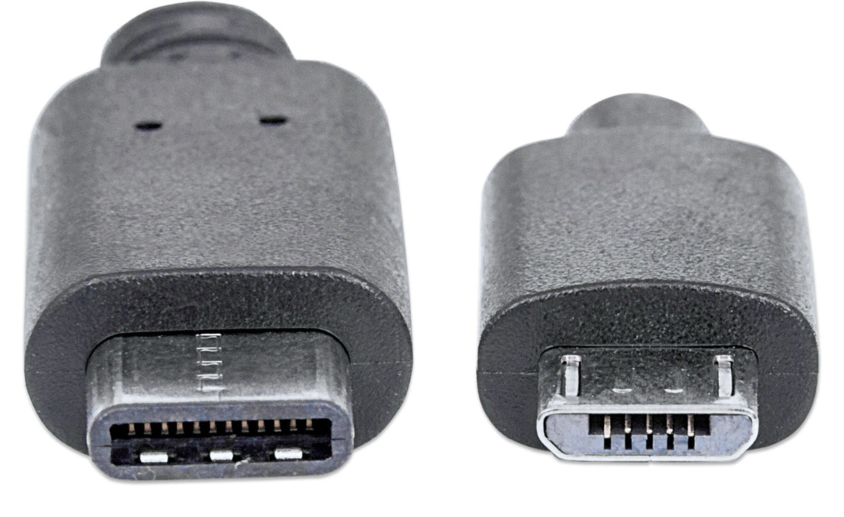 Manhattan 1m, USB 2.0 Micro-B/USB C Cable USB 2.0 USB C Micro-USB B Macho