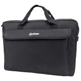 Manhattan Maletín para portátil London 17,3", tipo top loader, negro, ECONÓMICO, bolsillo para accesorios, correa de hombro desmontable, funda para portátil, garantía 3 años Laptop Monocromo 43,9 cm (17.3") Bandolera Negro