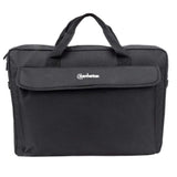 Manhattan Maletín para portátil London 17,3", tipo top loader, negro, ECONÓMICO, bolsillo para accesorios, correa de hombro desmontable, funda para portátil, garantía 3 años Laptop Monocromo 43,9 cm (17.3") Bandolera Negro