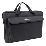 Manhattan Maletín para portátil London 17,3", tipo top loader, negro, ECONÓMICO, bolsillo para accesorios, correa de hombro desmontable, funda para portátil, garantía 3 años Laptop Monocromo 43,9 cm (17.3") Bandolera Negro