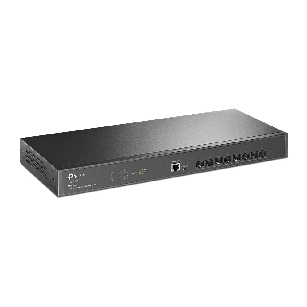 TP-Link Omada SX3008F dispositivo de redes Gestionado L2/L3 Negro, Montaje en rack