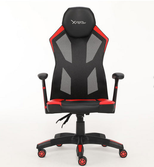 XZEAL XZSXZ30R silla para videojuegos Silla universal para juegos asiento acolchado, 150 kg, respaldo de malla, Negro