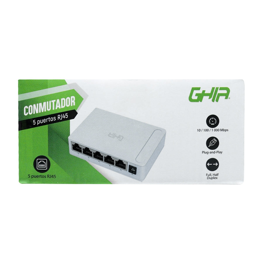 Ghia GNW-S3 dispositivo de redes No administrado Gigabit Ethernet (10/100/1000), Bidireccional completo (Full duplex)