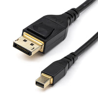 StarTech.com Cable Adaptador de 2m Mini DisplayPort a DisplayPort 1.4 Certificado por VESA - HDR de 8K 60Hz HBR3 - Cable mDP a Super UHD a DP 1.4 - Ultra HD 4K 120Hz - Cable de Vídeo para Monitor Cable Derecho Derecho Oro 1.4