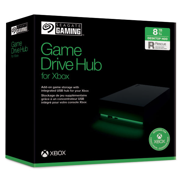 Seagate Game Drive Hub for Xbox discos duros externos 8 GB USB Type-A / USB Type-C 3.2 Gen 1 (3.1 Gen 1) Negro
