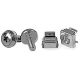 StarTech.com Paquete de 50 Tornillos y Tuercas Enjauladas Cage Nuts M5 para Rack Armario Servidores Rack Tornillo Plata 210 g 50 pieza(s)
