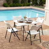 Lifetime 80273 mesa para exterior Negro, Blanco Forma cuadrada