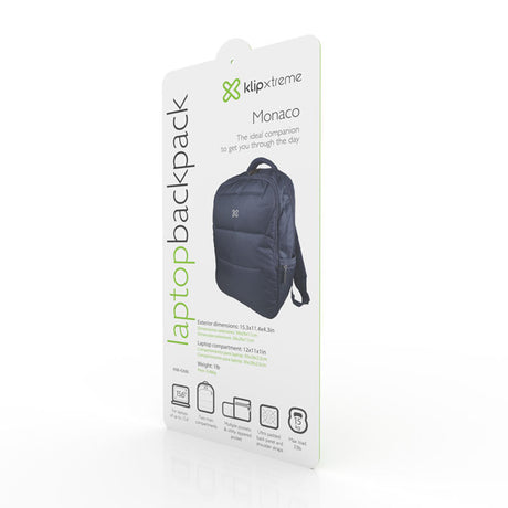 Klip Xtreme KNB-426BL mochila Mochila casual Azul Nylon, Ciudad, Unisex, Compartimento del portátil