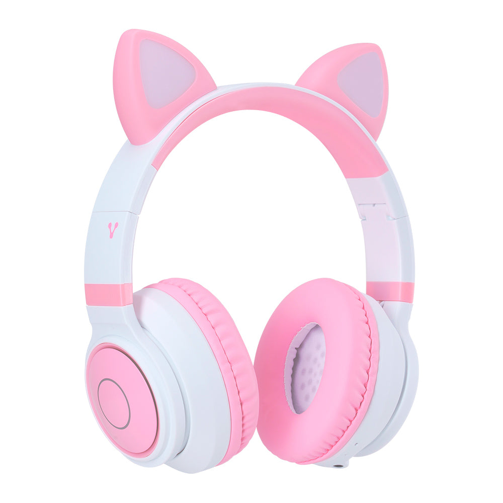 Vorago HPB-300-K audífono y auriculare Auriculares Inalámbrico Diadema Llamadas/Música USB Tipo C Bluetooth Rosa, Blanco