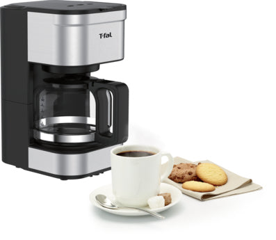 T-Fal 7 CUPS CM223 Semi-automática Cafetera por goteo, De café molido, Acero inoxidable