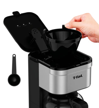 T-Fal 7 CUPS CM223 Semi-automática Cafetera por goteo, De café molido, Acero inoxidable