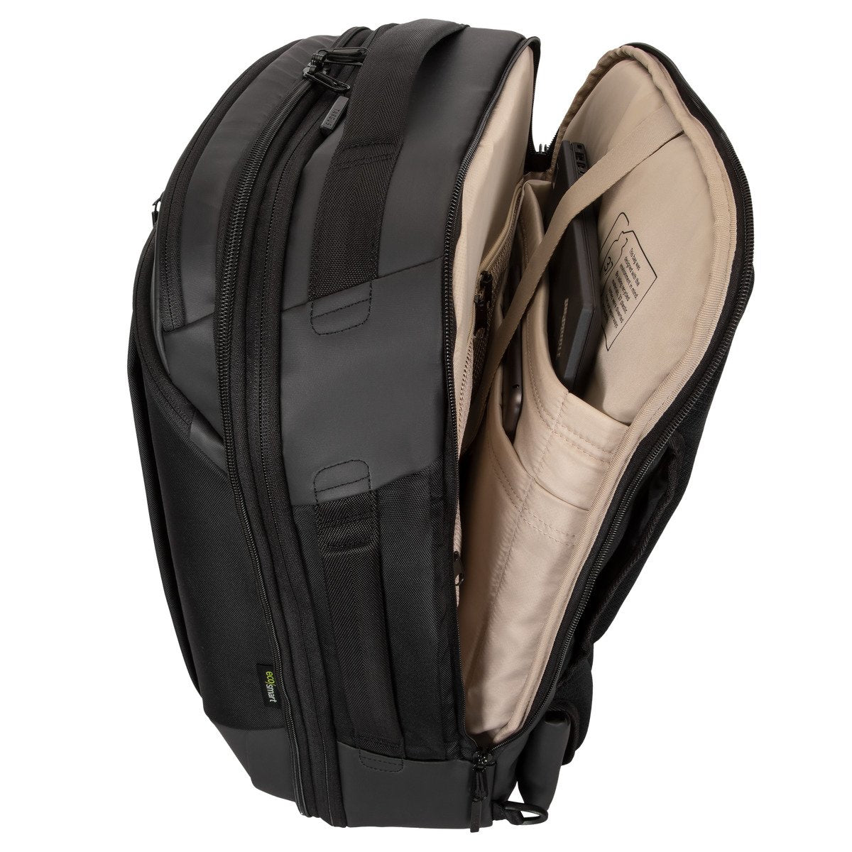 Targus TBB612GL mochila Mochila casual Negro Plástico reciclado, Ciudad, Compartimento del portátil