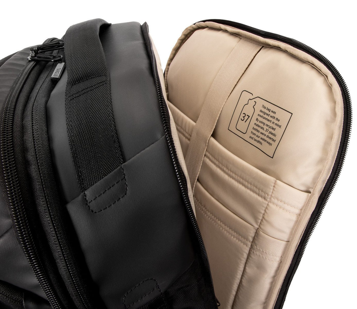 Targus TBB612GL mochila Mochila casual Negro Plástico reciclado, Ciudad, Compartimento del portátil
