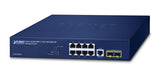 PLANET 10/100/1000T + 2-Port Gestionado L2/L4 Gigabit Ethernet (10/100/1000) 1U Azul