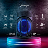 BAFLE VORAGO KSP-502 15" 80W FM BLUETOOTH RECARGABLE 1 MICRÓFONO TWS