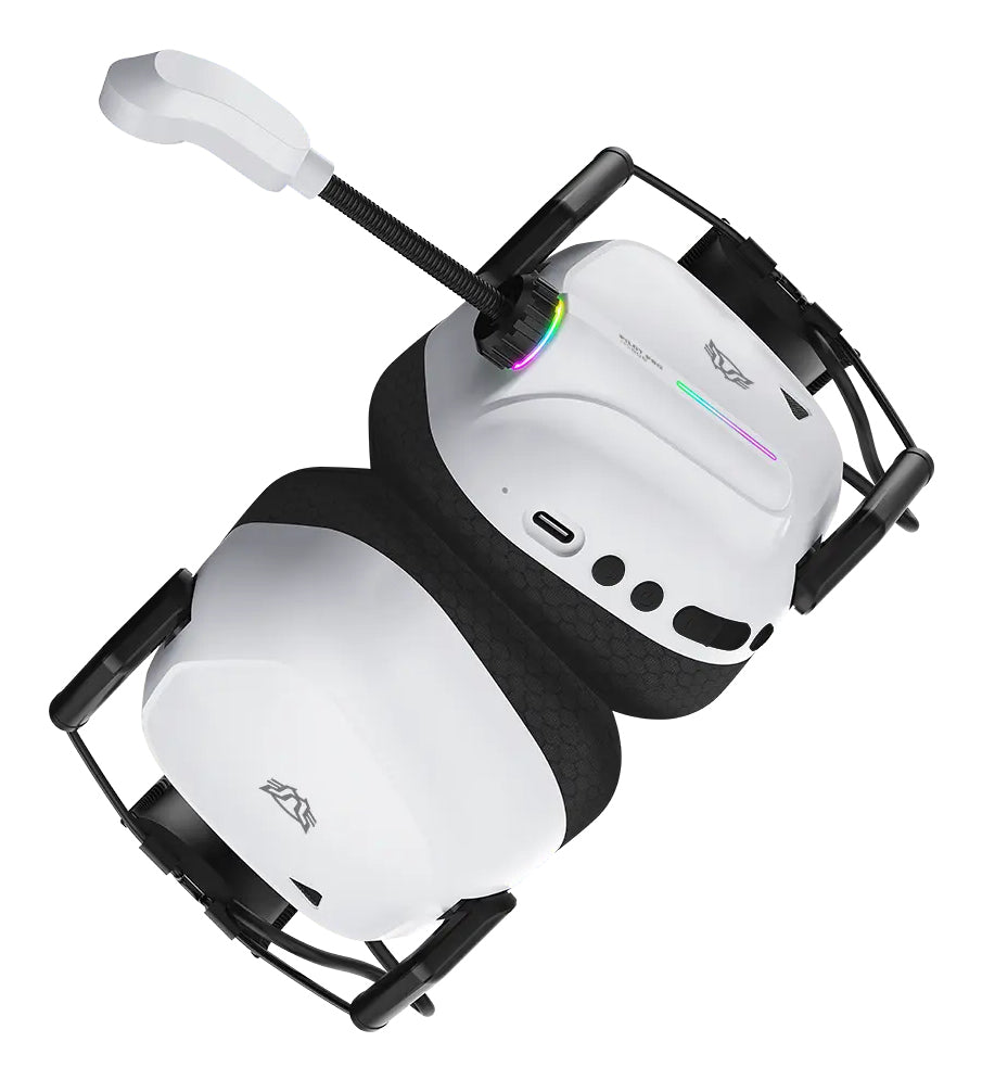 Balam Rush Pilot Pro HS808 Auriculares Inalámbrico y alámbrico Diadema Juego USB Tipo C Bluetooth Negro, Blanco