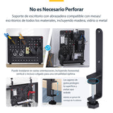 StarTech.com Tablero Perforado de Sobremesa con Abrazadera - Panel Perforado Metalico - Organizador de Acero con Accesor
