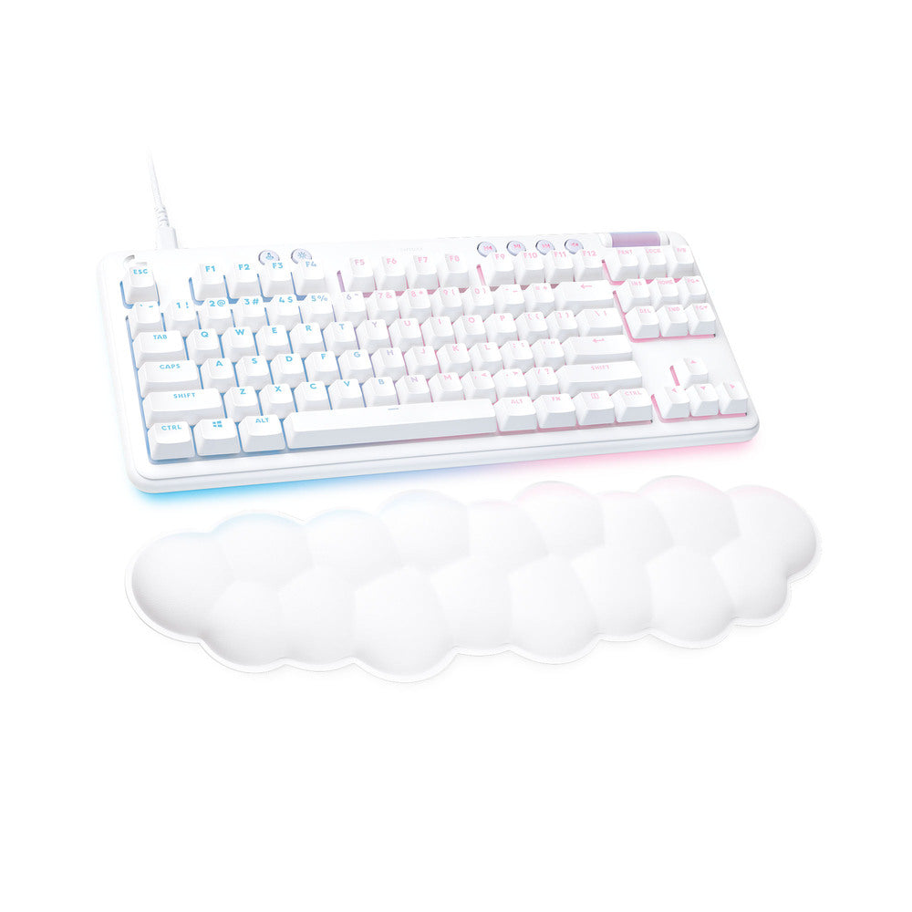 Teclado Logitech G713 TKL Linear Off-White, Switches Lineales, Reposamanos Magnético, Retroiluminación RGB