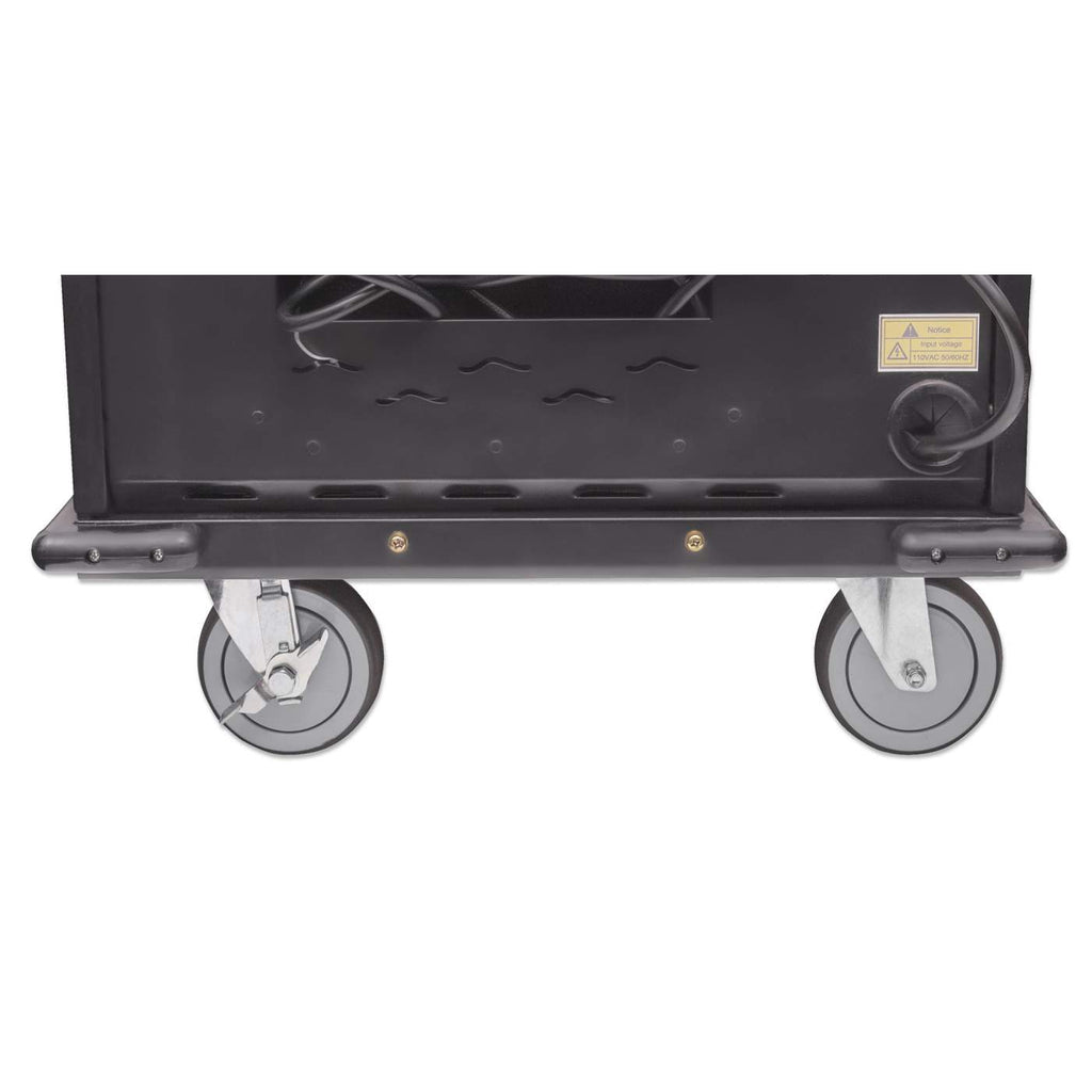 Manhattan Carrito de carga UVC con 32 puertos USB-A y 32 tomas de corriente alterna Laptop Piso 38 mm 3 mm 28 mm