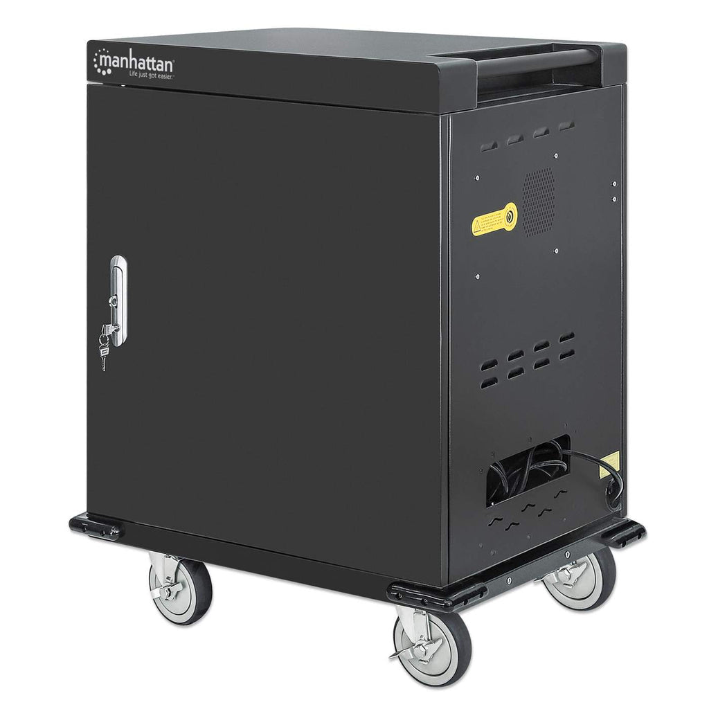 Manhattan Carrito de carga UVC con 32 puertos USB-A y 32 tomas de corriente alterna Laptop Piso 38 mm 3 mm 28 mm