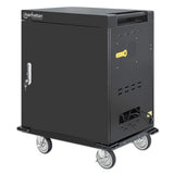 Manhattan Carrito de carga UVC con 32 puertos USB-A y 32 tomas de corriente alterna Laptop Piso 38 mm 3 mm 28 mm