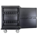 Manhattan Carrito de carga UVC con 32 puertos USB-A y 32 tomas de corriente alterna Laptop Piso 38 mm 3 mm 28 mm