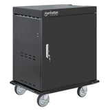 Manhattan Carrito de carga UVC con 32 puertos USB-A y 32 tomas de corriente alterna Laptop Piso 38 mm 3 mm 28 mm